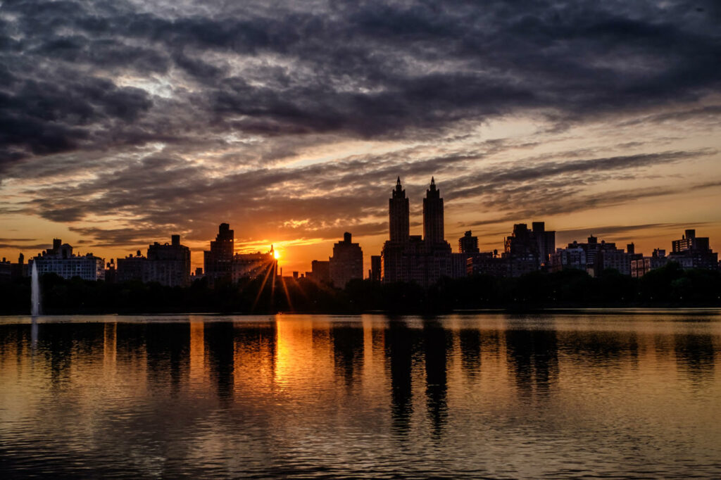 Coucher de soleil sur le réservoir