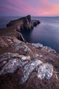 Neist Point Lighthouse on the Isle of Skye in Scotland